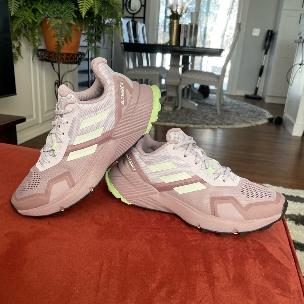 adidas Women's Pink and Lime Athletic Shoes